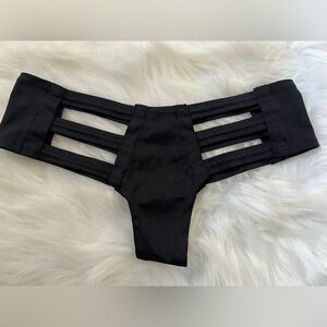 Black Strappy Cutout Festival Bottoms